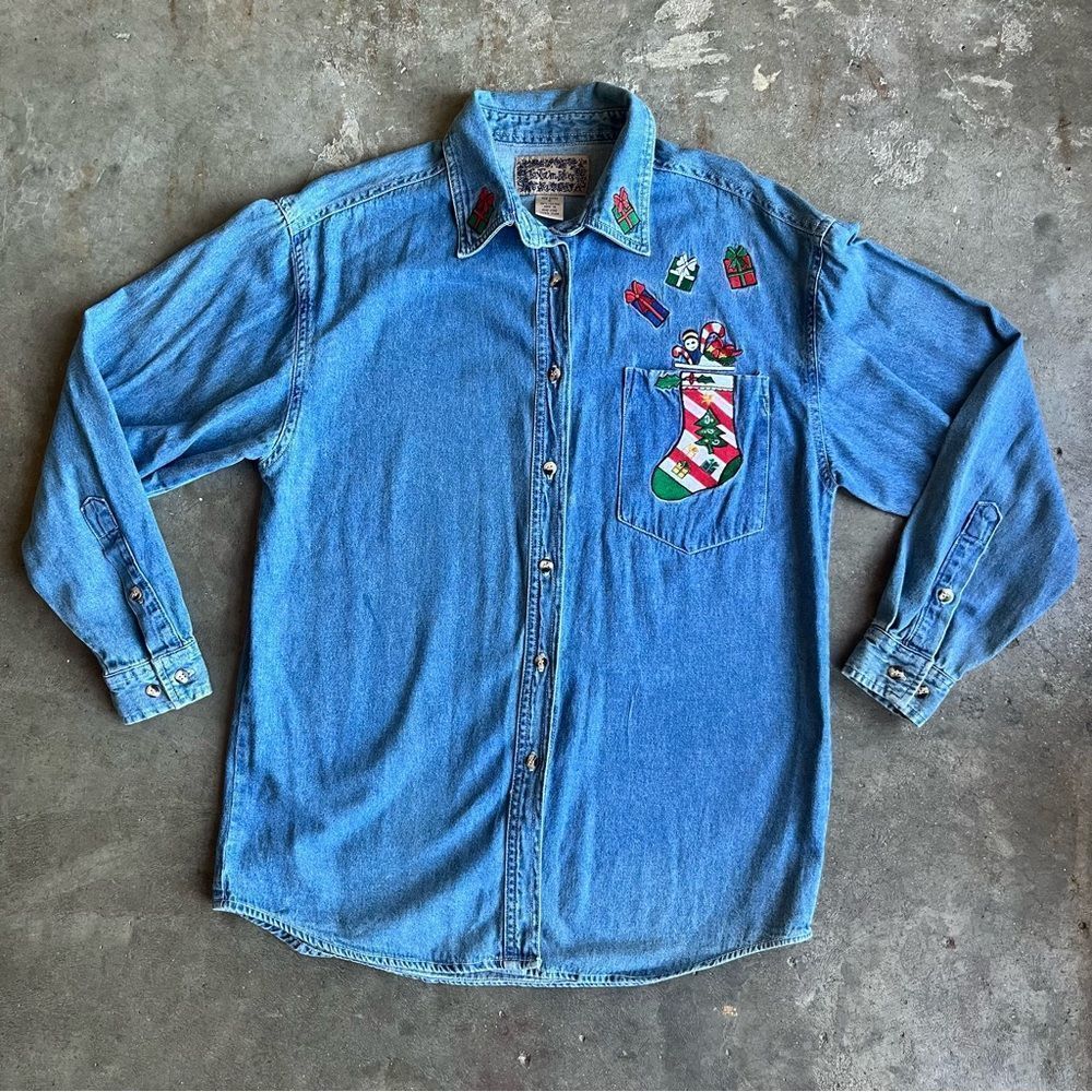 Vintage Women’s Christmas Button Down Size Small